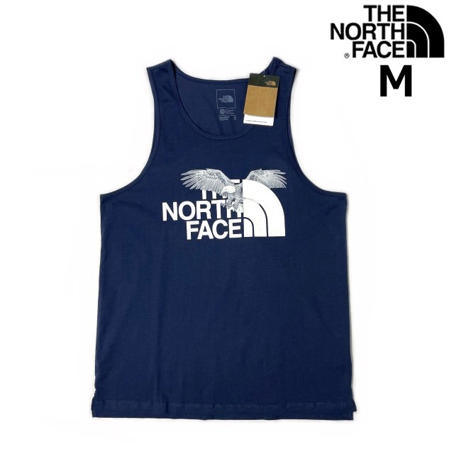 売切り【正規新品】THE NORTH FACE AMERICANA TANK タンクトップ Tシャツ US限定 グラフィック イーグル スポーツ コットン(M)紺 180903-15_画像1