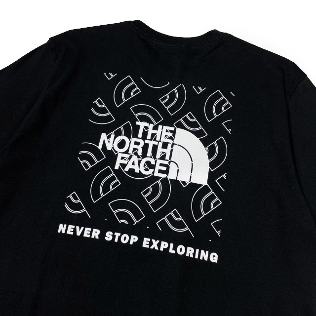 売切り【正規新品】THE NORTH FACE◆S/S BOX NSE TEE 半袖 Tシャツ US限定 ボックスロゴ グラフィック 男女兼用 キャンプ(M)黒 181130-15の画像4