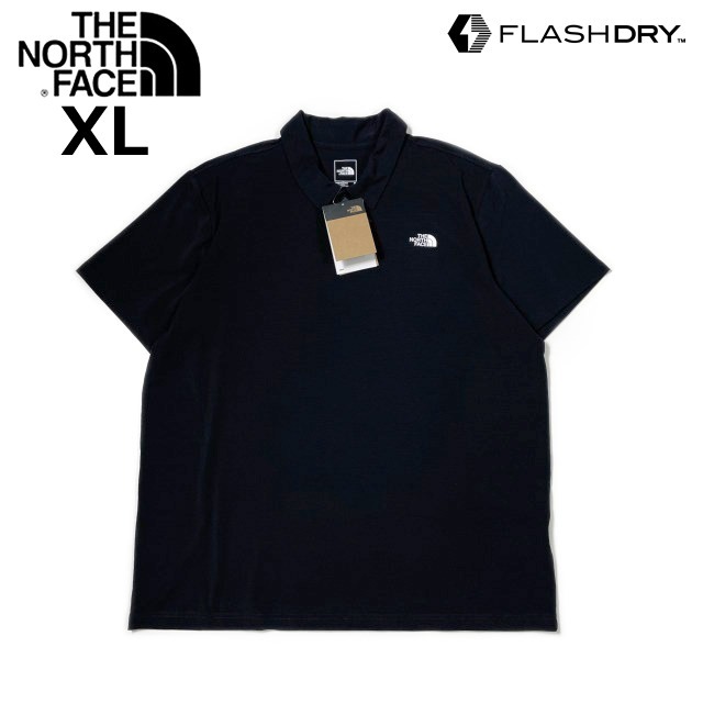 売切り【正規新品】THE NORTH FACE ADVENTURE POLO 半袖 ポロシャツ US限定 速乾 ストレッチ スポーツ ジム アウトドア(XL)黒 180904-23_画像3