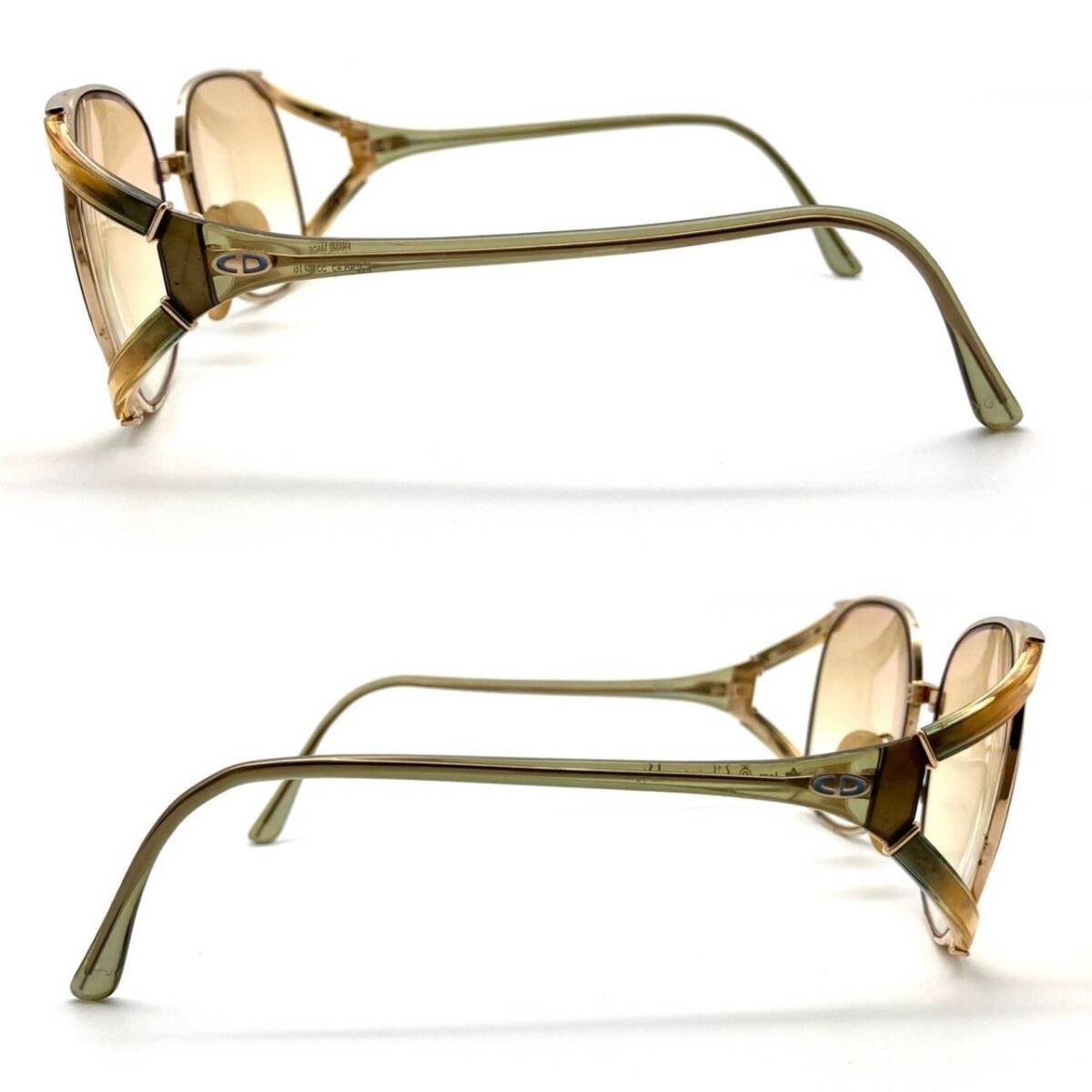  Christian Dior glasses round o small ru Brown 60416