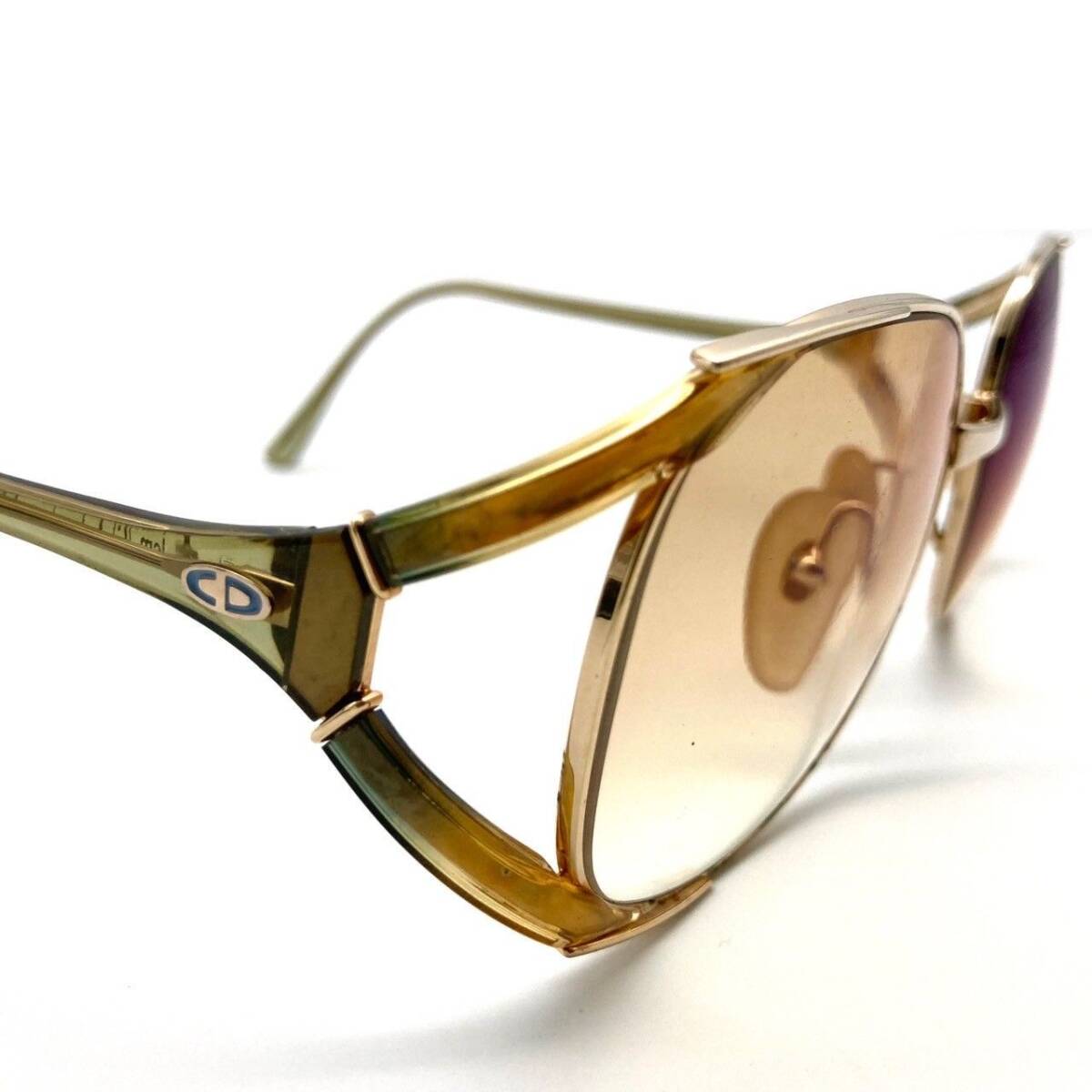  Christian Dior glasses round o small ru Brown 60416