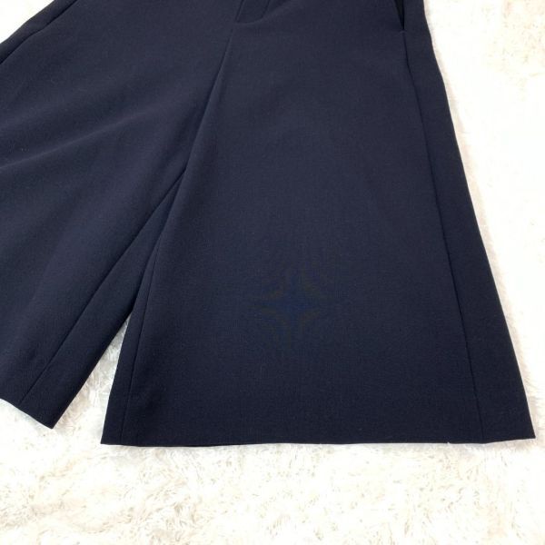 23 district nijuu thank gaucho pants navy wide pants cropped pants height waist rubber navy blue color small size 32 B5717