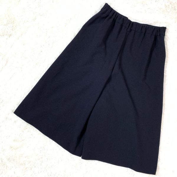 23 district nijuu thank gaucho pants navy wide pants cropped pants height waist rubber navy blue color small size 32 B5717