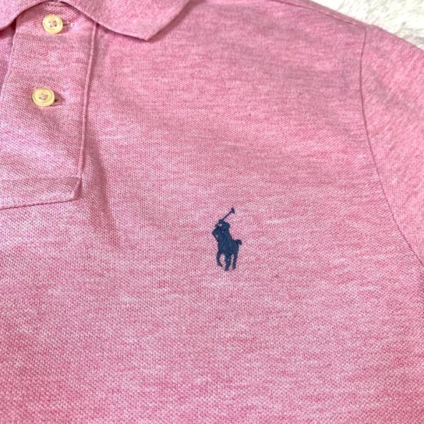 POLO RALPH LAUREN рубашка-поло с коротким рукавом розовый Polo Ralph Lauren one отметка . хлопок 100% XS B5769