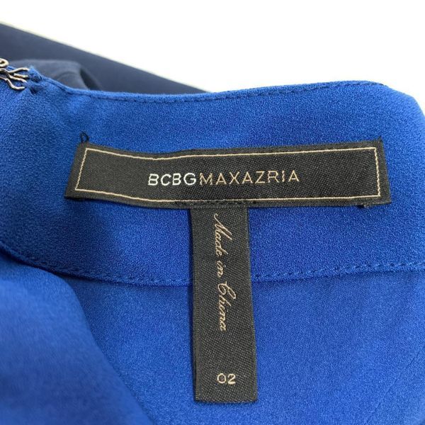 BCBG MAXAZRIA ノースリーブワンピース ブルー ビーシービージーマックスアズリア ロングワンピース 袖なし ネイビー 紺色 2 B5884の画像7