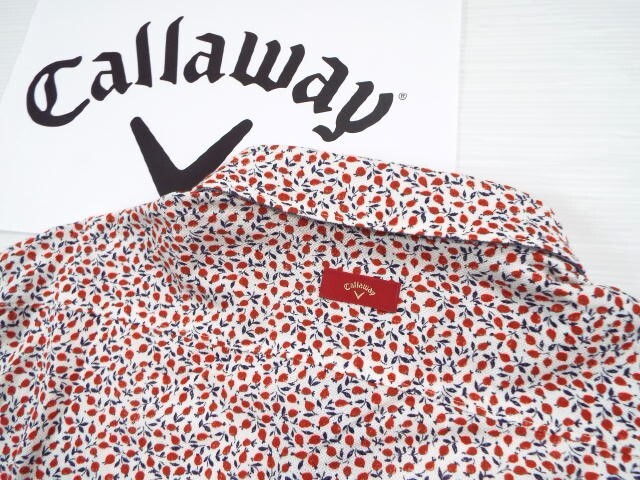 ★超美品★Callaway RED LABEL キャロウェイ レッドレーベル / フラワー プルオーバーシャツ LIBERTY / サイズＬ の画像5