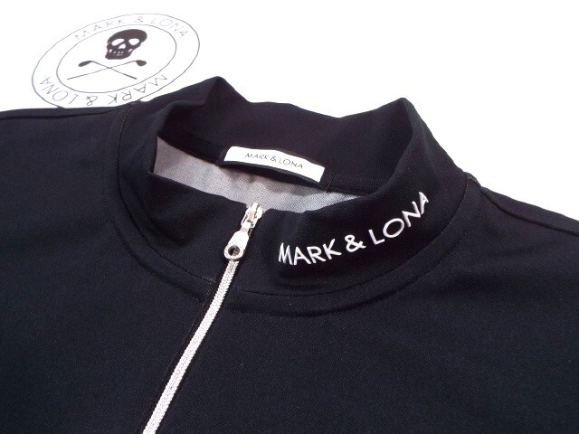 ★美品★MARK&LONA マーク＆ロナ / M&L ロゴ ハーフジップ クルーズハイネックシャツ Closure Mock neck Shirts / サイズ48_画像5