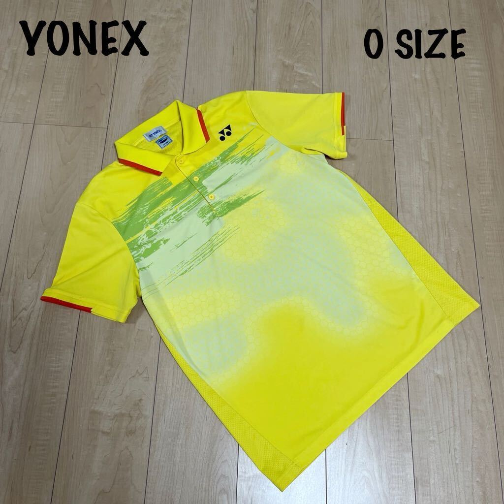 YONEX ヨネックス テニス バドミントン ゲームシャツ　メンズ　Oサイズ　半袖　ベリークール機能 刺繍ロゴ　イエロー　黄色_画像1