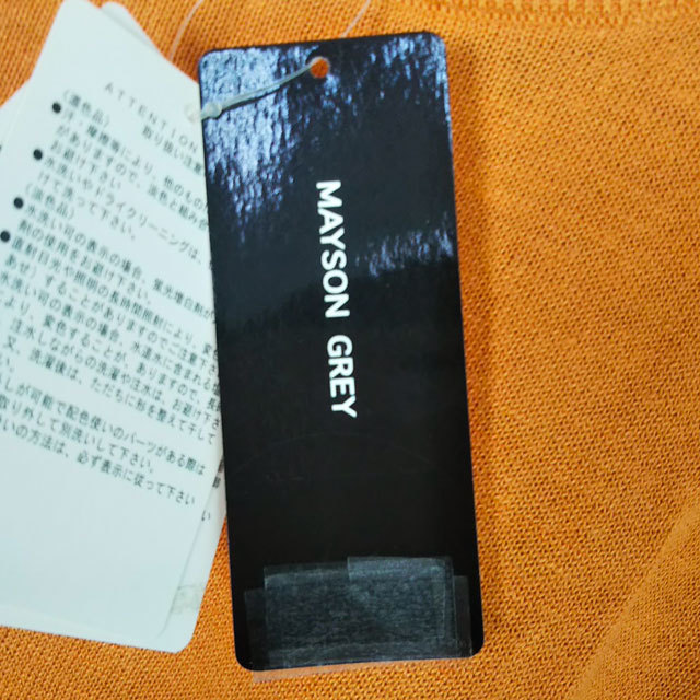  не использовался MAYSON GREY размер 2 тянуть over длинный рукав накладывающийся надеты способ Drop плечо orange серия вязаный Mayson Grey справочная цена 12,000 иен 