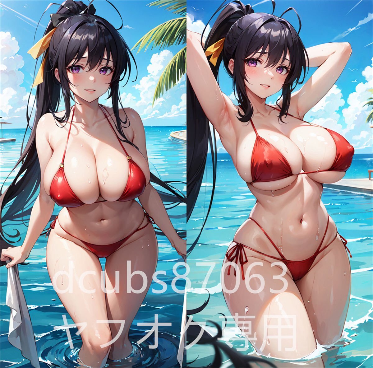 [ハイスクールD×D] 姫島朱乃 水着/90cm×45cmサイズ/抱き枕カバー/2wayトリコットの画像1