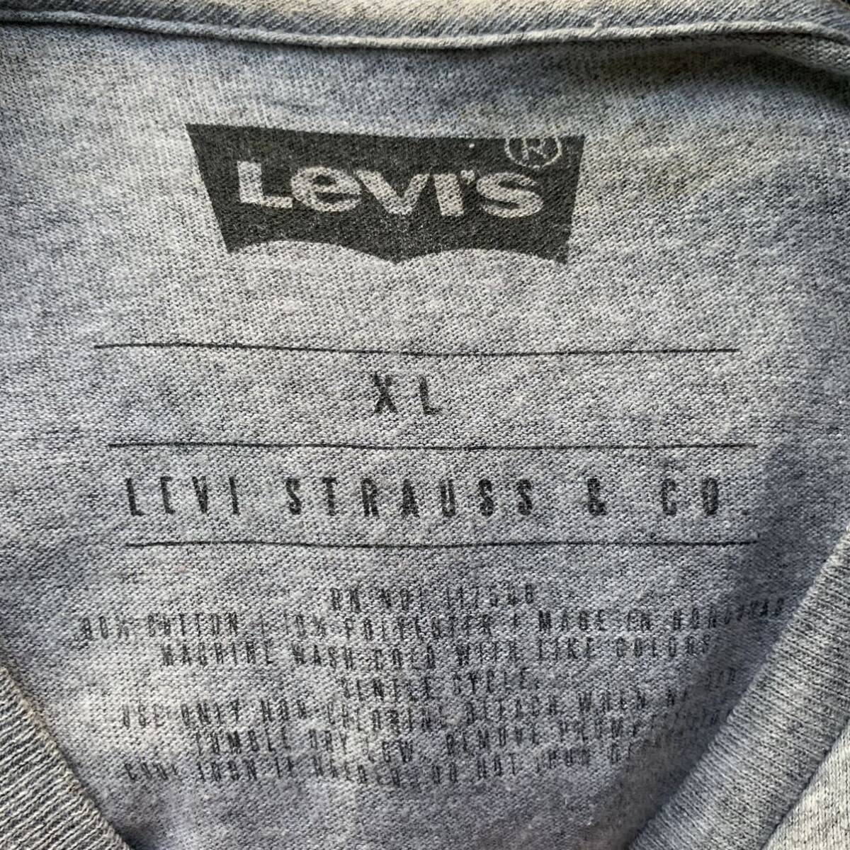Levi's リーバイス 迷彩 ロゴ プリント Tシャツ 半袖 古着 グレー 半袖Tシャツ ヴィンテージ の画像6