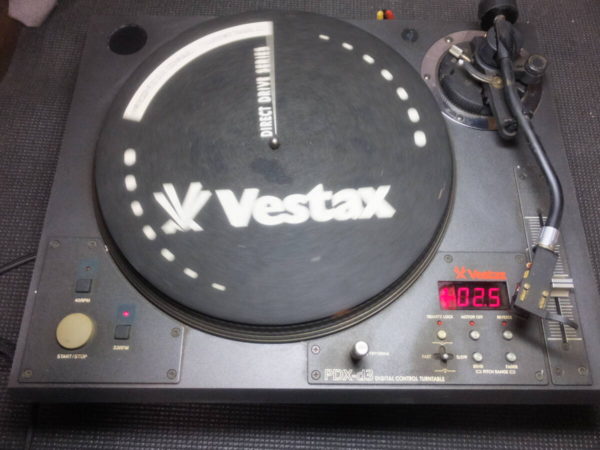 通電確認済み！Vestax PDX-d3 レコードプレーヤー ターンテーブルその２！ベスタクス 音響 DJ機器 テクノハウスヒップホップ好きに！の画像1