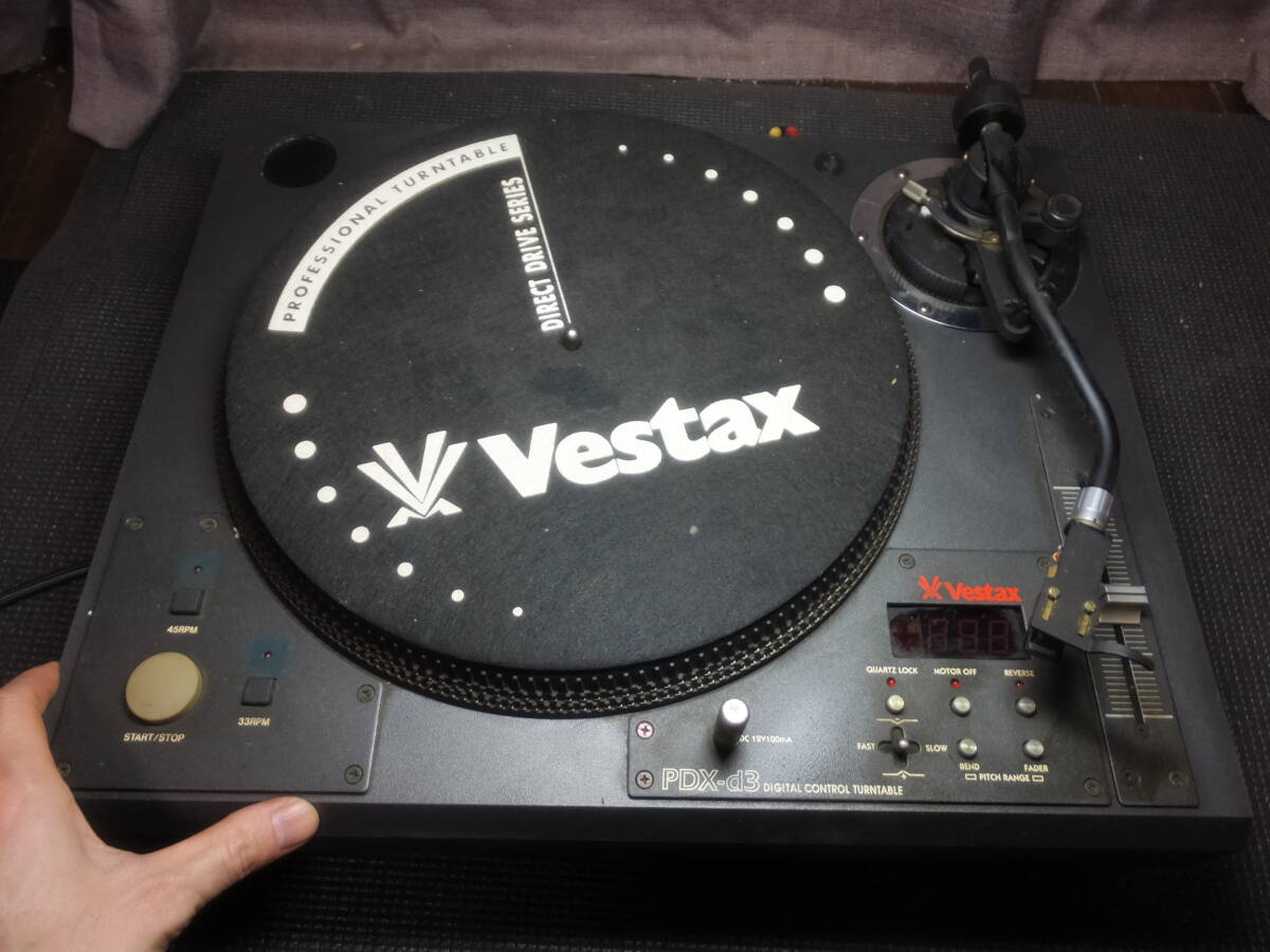 通電確認済み！Vestax PDX-d3 レコードプレーヤー ターンテーブルその２！ベスタクス 音響 DJ機器 テクノハウスヒップホップ好きに！の画像6