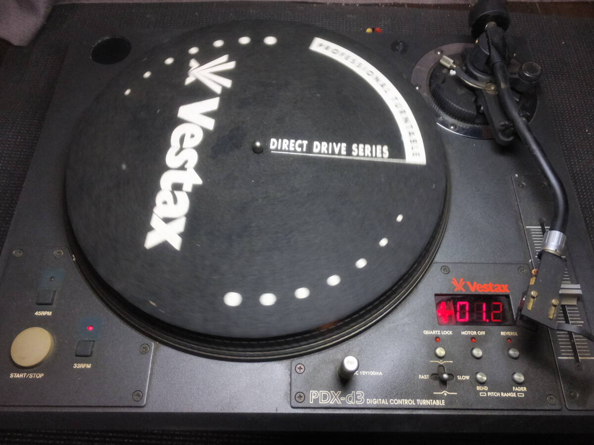 通電確認済み！Vestax PDX-d3 レコードプレーヤー ターンテーブルその２！ベスタクス 音響 DJ機器 テクノハウスヒップホップ好きに！の画像9