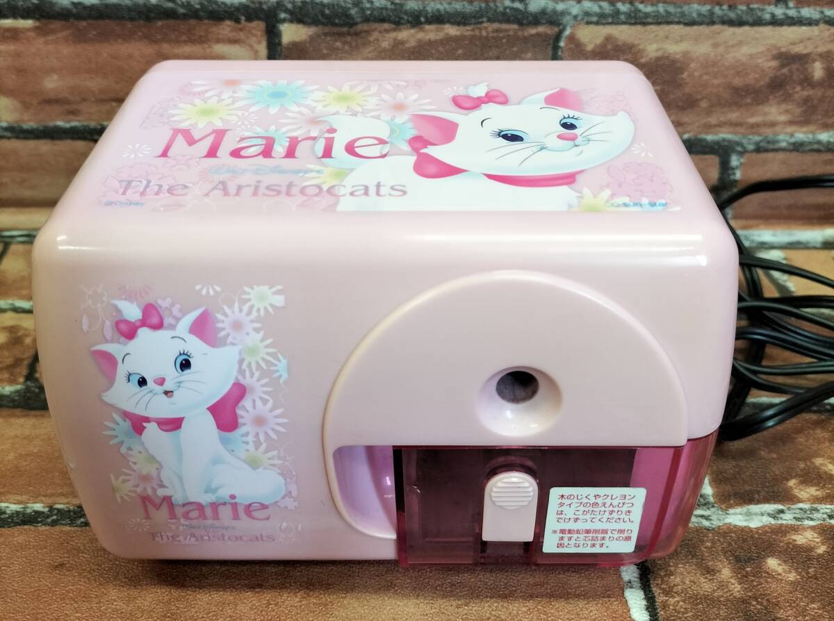 【佐川発送】サンスター文具 電動鉛筆削り マリーちゃん ピンク 女の子用 01の画像1