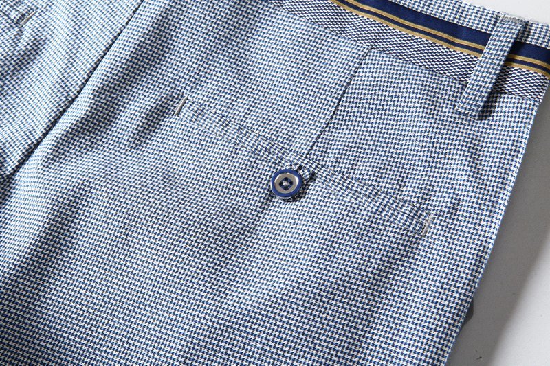 【L-XL/W34】ゴルフパンツ チノパン メンズ スキニーパンツ 新品 紺 ネイビー チェック ストレッチパンツ 695nv-34の画像6