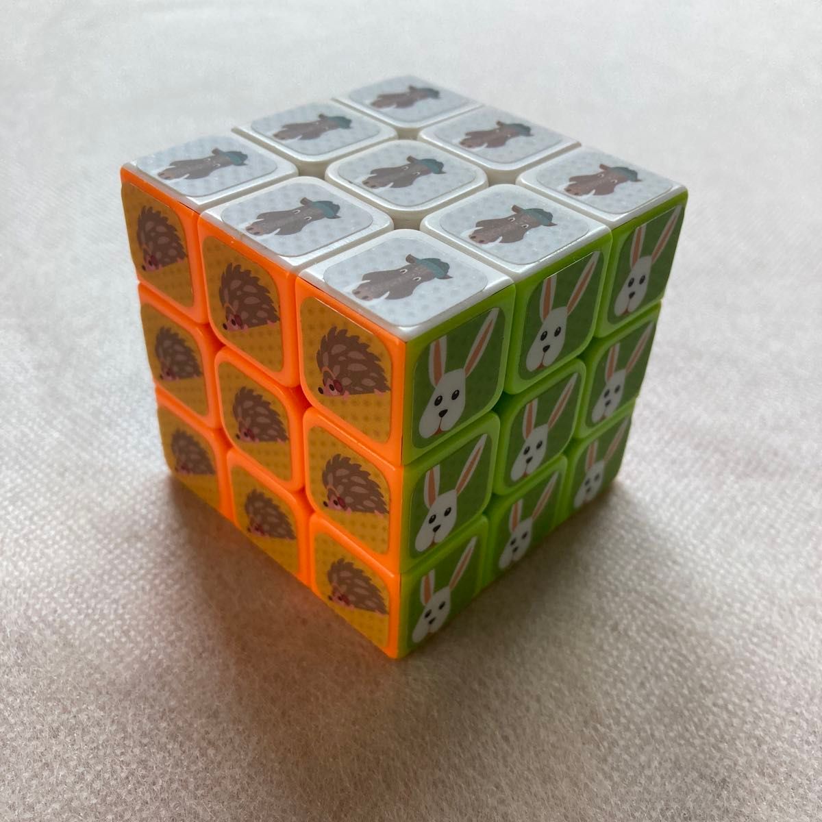 ルービックキューブ 3×3 頭脳ゲーム 脳トレ 知育玩具 認知症予防 軽量 コンパクト 子供 可愛い 動物柄 パズル ゲーム