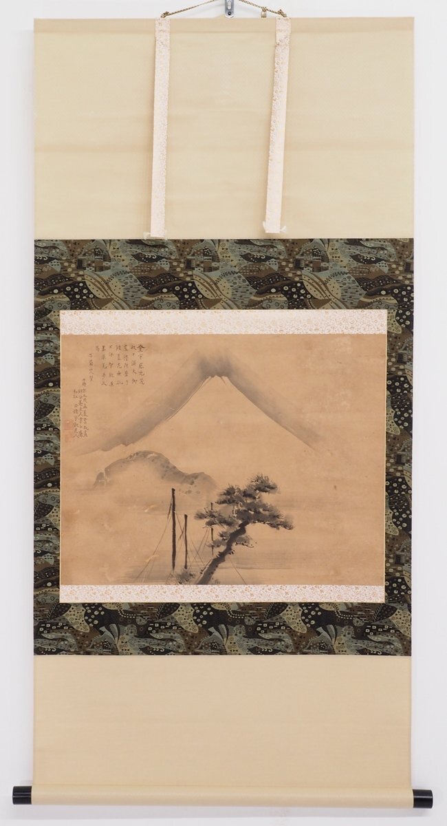 [ genuine work ][. deer .][.. etc. . large rice field . mountain person ] 15043 hanging scroll Japanese picture Fuji map . box paper book@ landscape painting Zaimei 