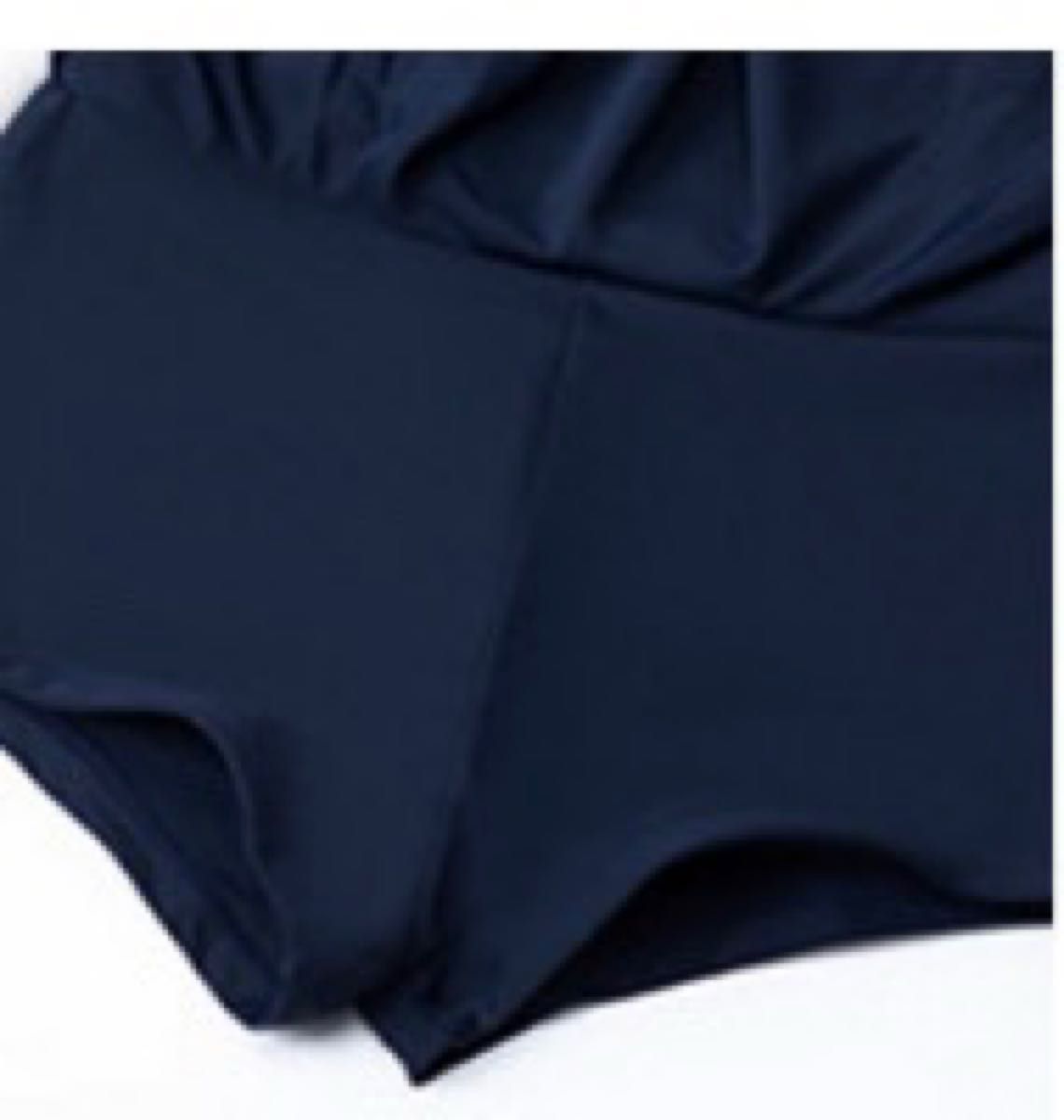 水着 半袖 日焼防止 ショートパンツ内蔵 セーラー 体型カバー 紺 130 スクール プール 海