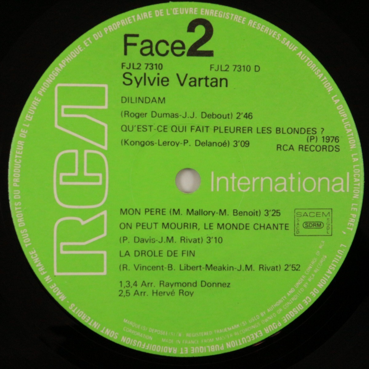 ◆LP◆2枚組◆SYLVIE VARTAN◆シルヴィ・バルタン◆仏盤◆RCA International FJL2 7310◆の画像9