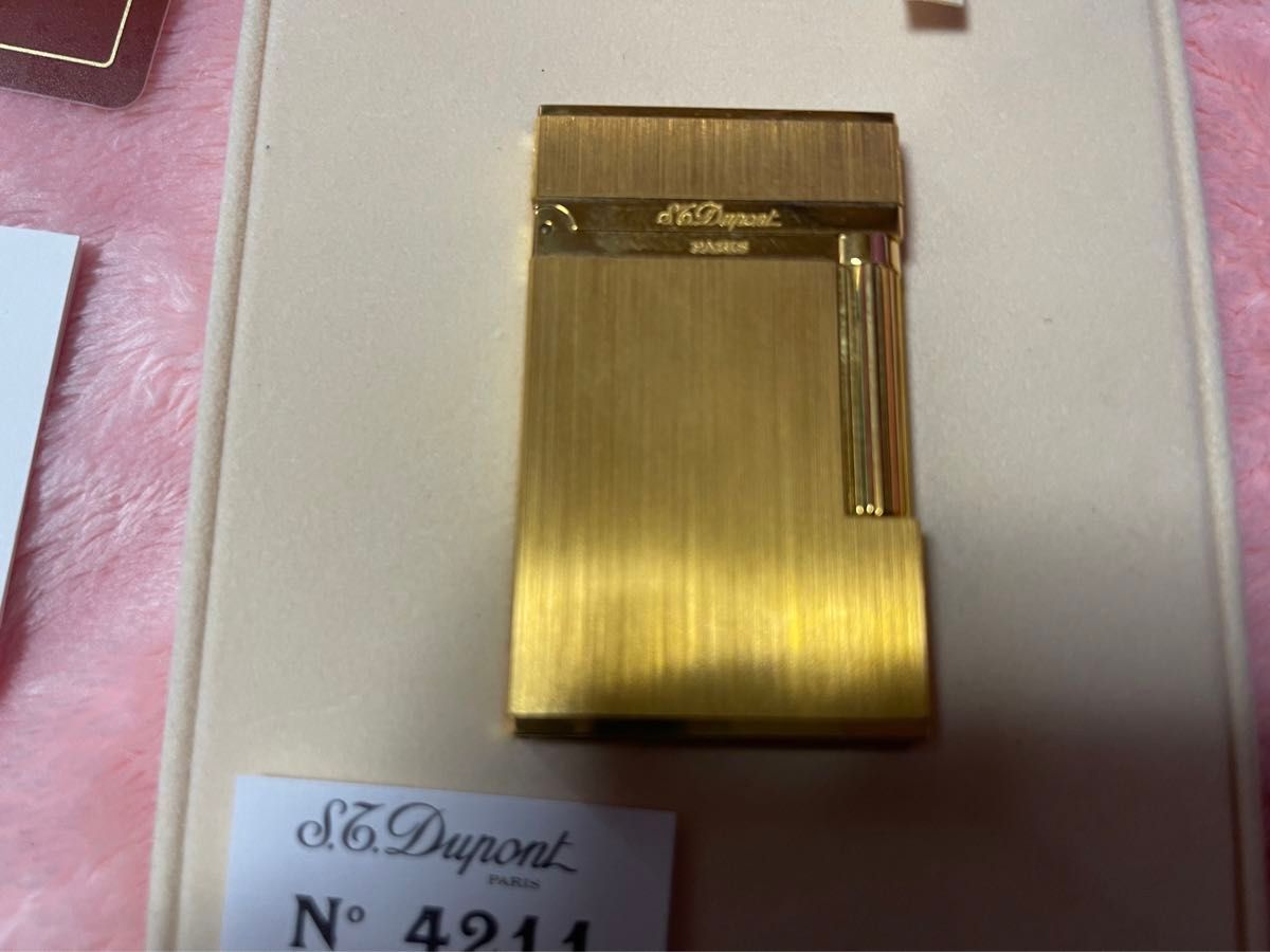 デュポン　ライター　16851 ゴールド　専用ケース　オイル5本付き