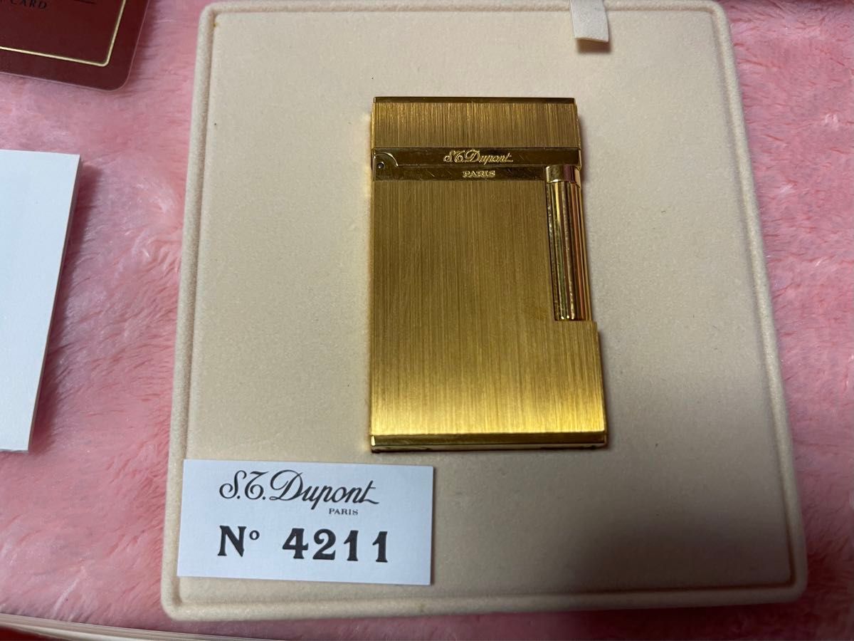 デュポン　ライター　16851 ゴールド　専用ケース　オイル5本付き