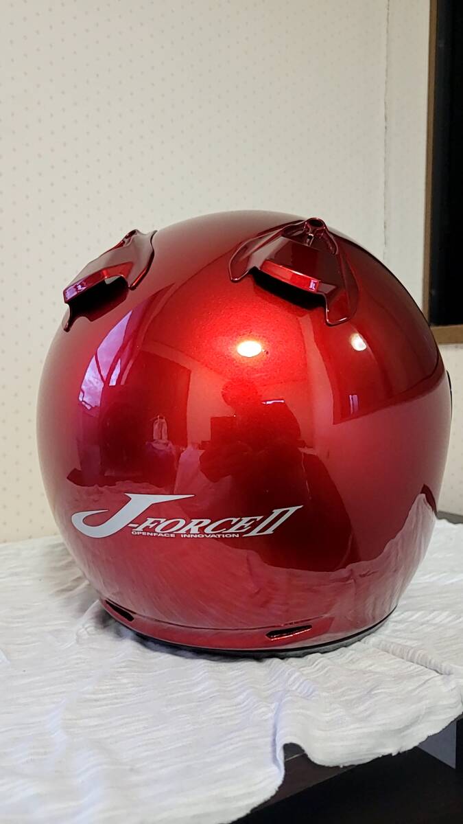 SHOEI ショウエイ J-FORCE2 J-FORCEⅡ 内装新品交換後未使用 Jフォース2 キャンディ アップル レッド Sサイズ ジェットヘルメットの画像2