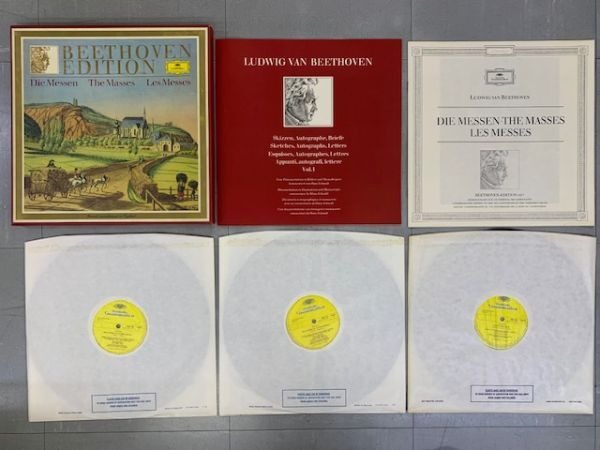 3LP-BOX BEETHOVEN EDITION ベートーヴェン：ミサ・ソレムニス／ミサ曲 カラヤン リヒター UK盤 2721 135の画像1