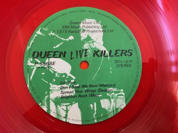 初回限定カラー盤 2LP クイーン QUEEN / LIVE KILLERS 国内盤・帯付き P-5567/8E ボヘミアンラプソディ 伝説のチャンピオンの画像8