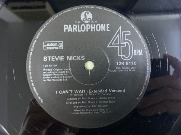 英 12inch ステーヴィー・ニックス STEVIE NICKS / I CAN'T WAIT UK盤 PARLOPHONE 12R6110 フリートウッド・マック_画像3