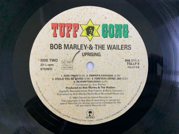 英 ボブ・マーリー BOB MARLEY & THE WAILERS / UPRISING ラスタファリアニズム UK盤 TUFF GONG TGLLP9 / 042284621113_画像4