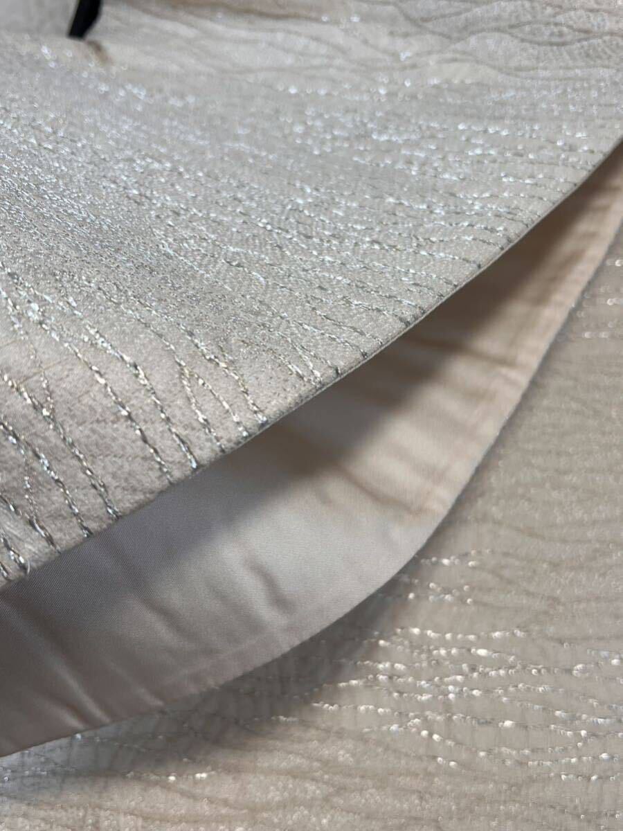 袋帯 白地 銀糸 帯 絹100% 正絹 伝統織物 きもの 和装_画像3