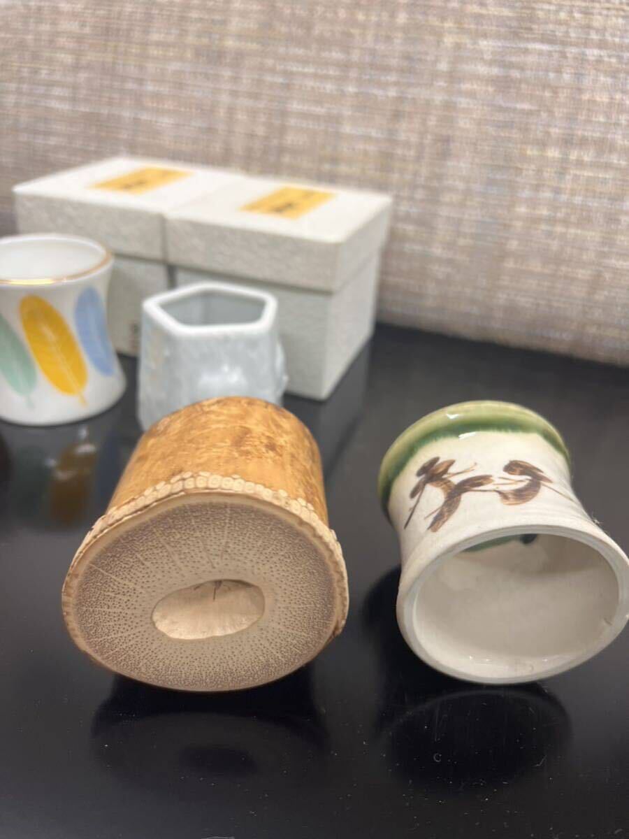 蓋置 4点 茶道具 まとめ 陶器 竹 茶器 フタ置_画像5