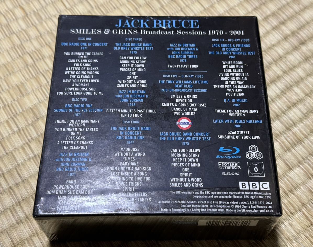 新品未開封 JACK BRUCE★SMILES AND GRINS BROADCAST SESSIONS 1970-2001 4CD/2BLU-RAY VIDEO REMASTER BOX ラジオ&テレビ放送用セッションの画像4