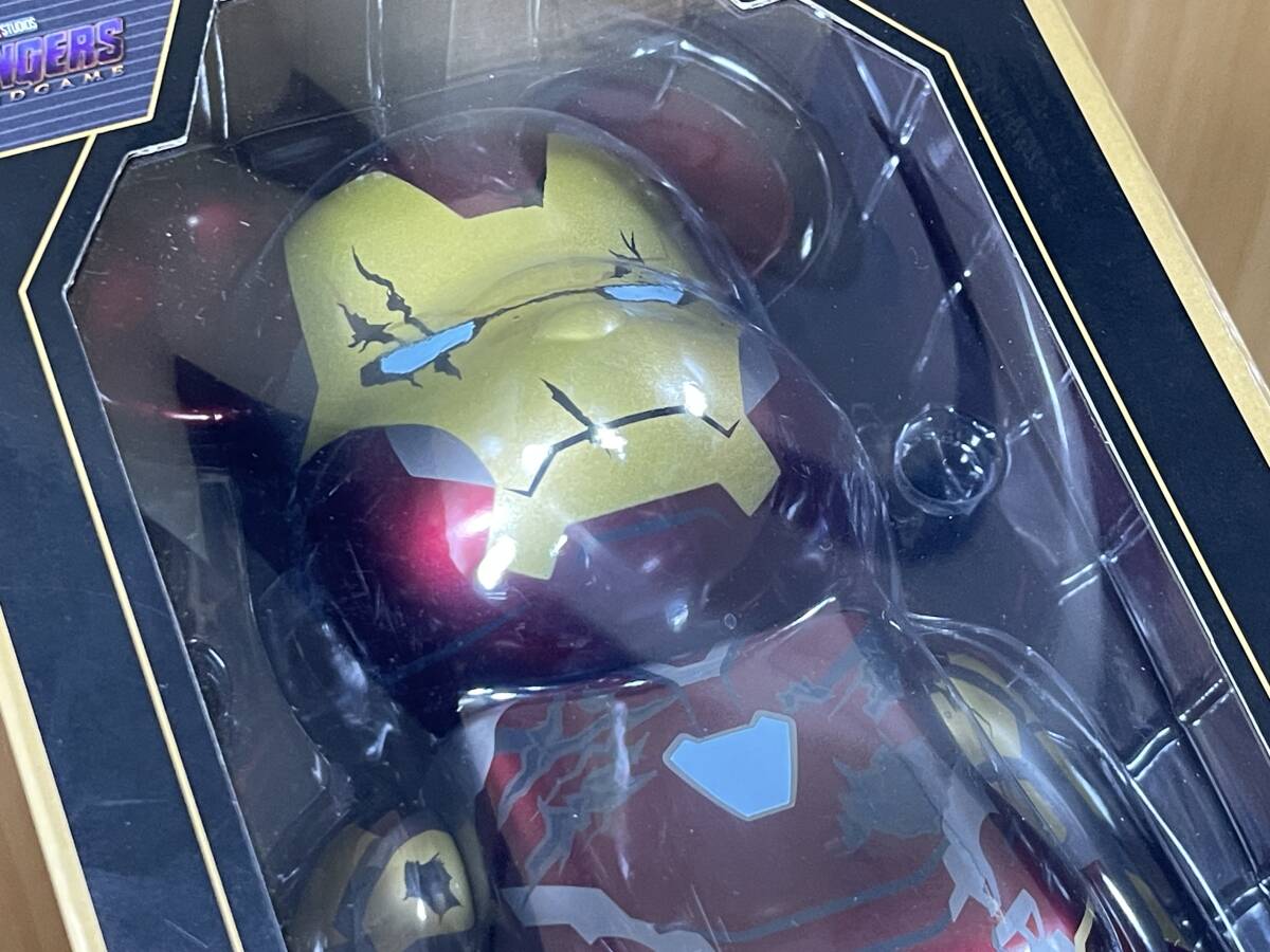 29)メディコム・トイ MARVEL Happyくじ SP賞 BE@RBRICK 400% IRON MAN Mark 85 Battle Damaged Ver. アイアンマン ベアブリック フィギュアの画像5