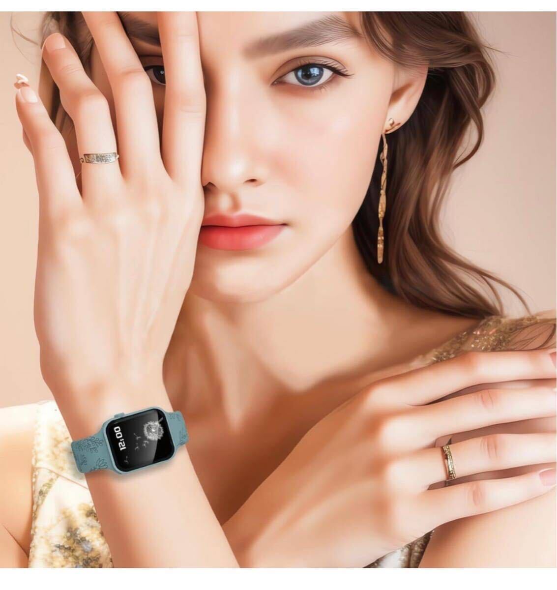 Apple Watch バンド 対応 38mm/40mm/41mm アップルウォッチ バンド シリコン ラバーバンド エレガントバンド2本　新橋デザイン