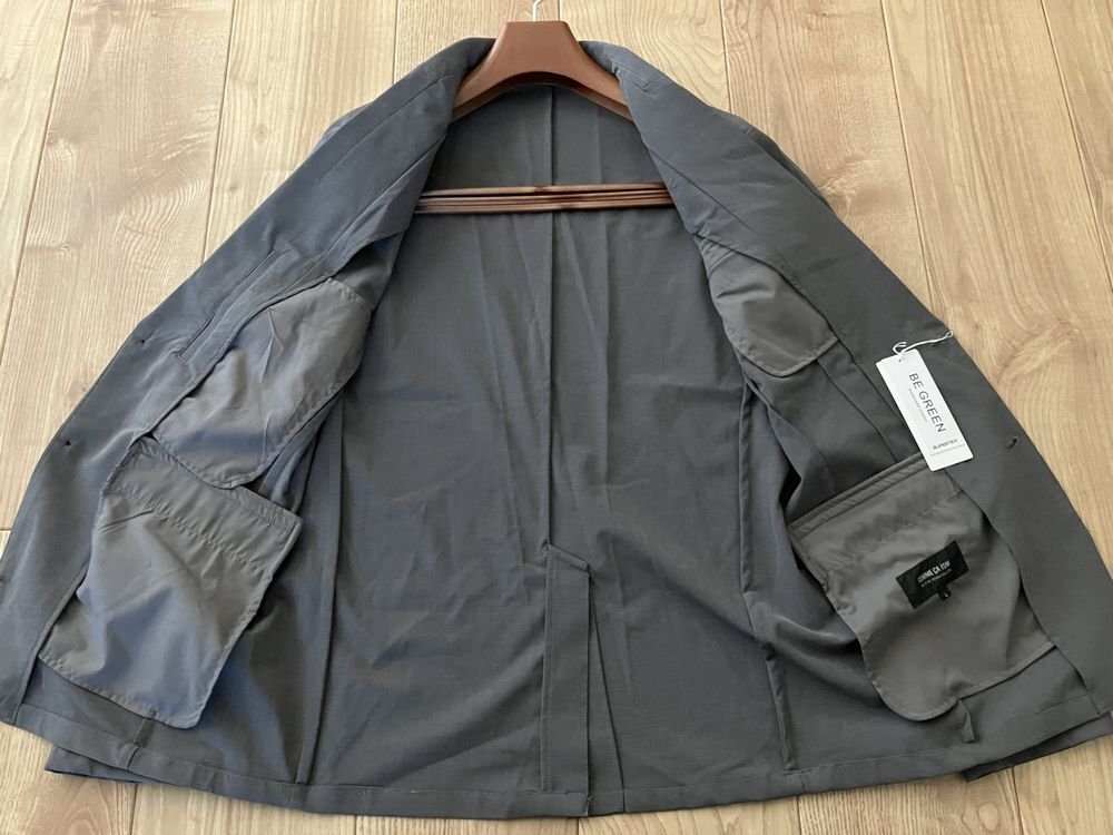 新品 COMME CA ISM コムサイズム ウォッシャブル SUPER-TEX ストレッチジャケット 04グレー Lサイズ 25JC11 定価15,000円の画像2