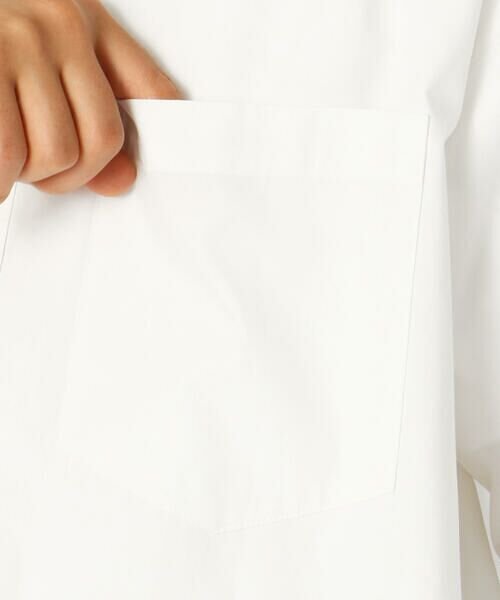新品 COMME CA ISM MEN コムサイズム コットン100% 半袖フードシャツ 01ホワイト Fサイズ 33IT23 定価6,900円_画像5