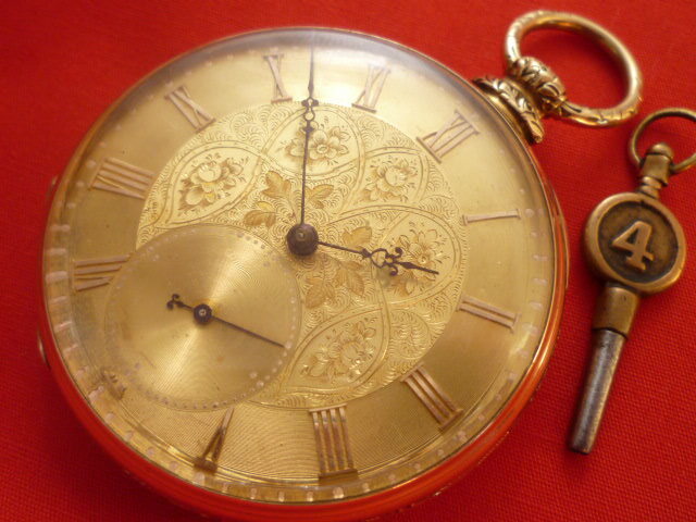 * чистое золото кейс ключ наматывать тип 15 камень TF Cooper античный часы * полный скульптура. механизм часть 