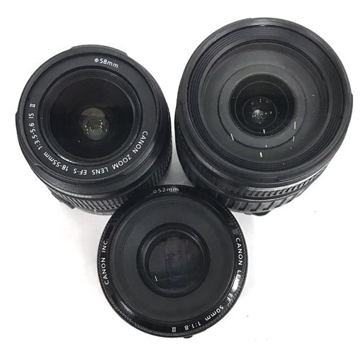 1円 Canon EOS Kiss X50 EF 50mm 1:1.8 II EF-S 18-55mm 1:3.5-5.6 IS II 等 デジタル一眼レフ カメラ セット C212253の画像8
