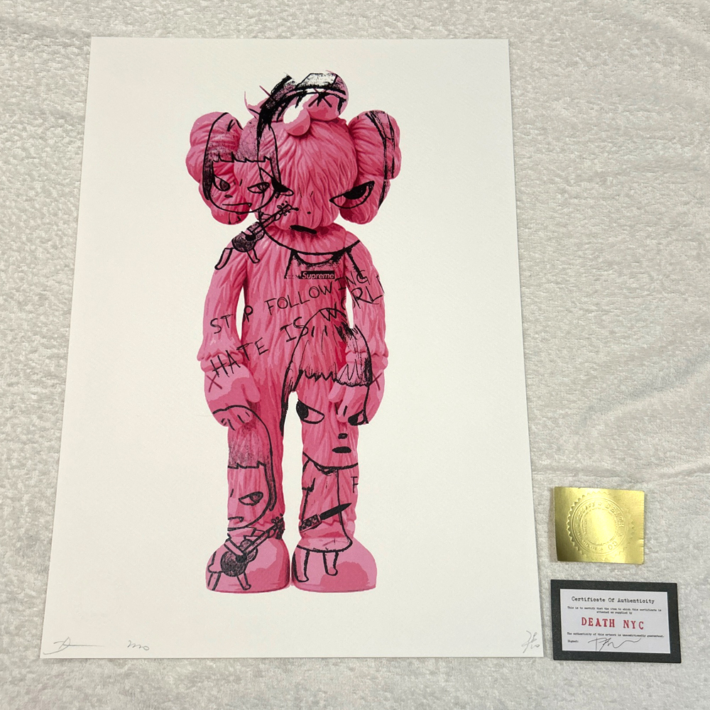 death nyc 世界限定100枚 カウズ KAWS Yahoo!オークション - 世界限定100枚 DEATH NYC カウズ KAWS