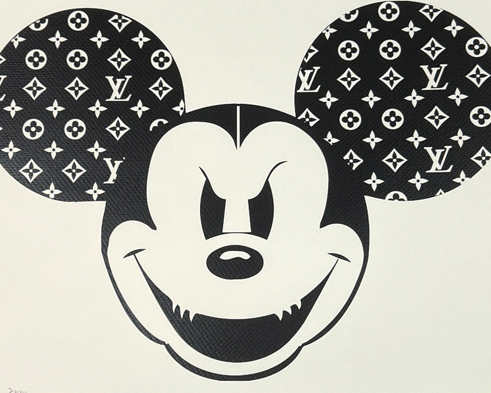 世界限定100枚 DEATH NYC ミッキーマウス ルイヴィトン LOUISVUITTON Dismaland ポップアート アートポスター 現代アート KAWS Banksyの画像3