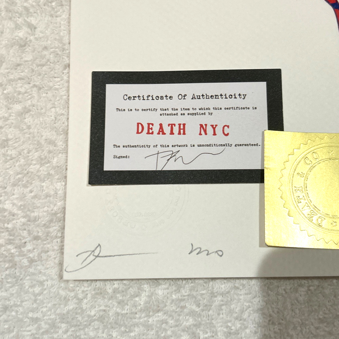 世界限定100枚 DEATH NYC ナイキ NIKE エア・ジョーダン1 SNKRS AIR JORDAN ポップアート アートポスター 現代アート KAWS Banksyの画像2