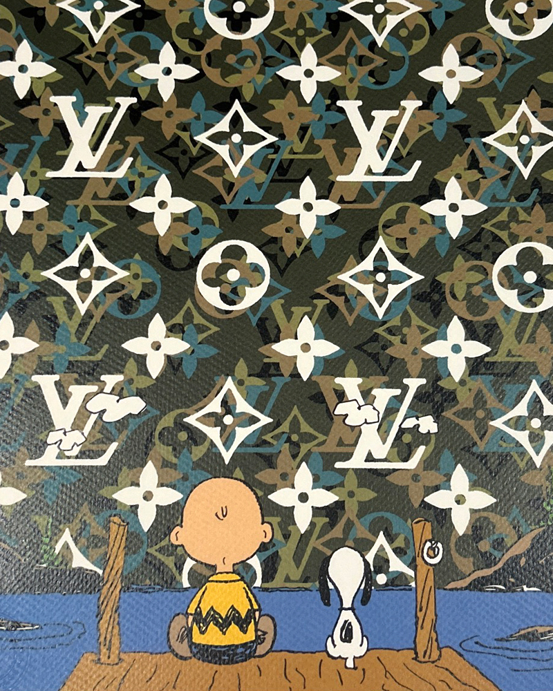 DEATH NYC スヌーピー SNOOPY ヴィトン LOUISVUITTON チャーリーブラウン 世界限定100枚 ポップアート アートポスター 現代アート Banksy_画像3