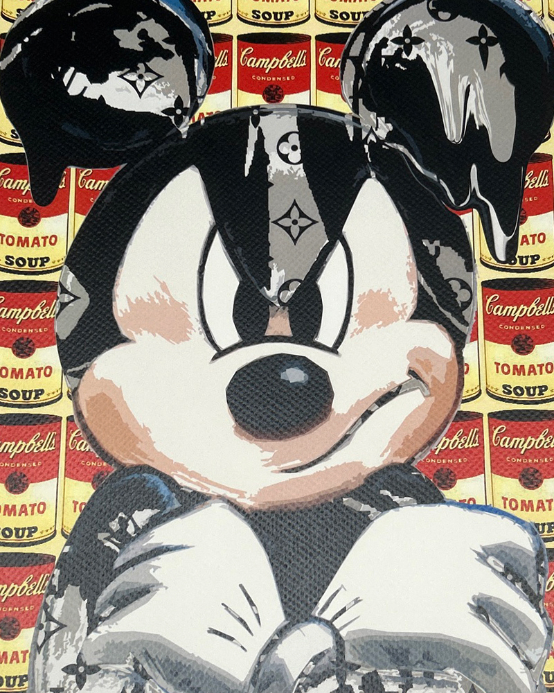 世界限定100枚 DEATH NYC ミッキーマウス ルイヴィトン LOUISVUITTON ウォーホル ポップアート アートポスター 現代アート KAWS Banksyの画像3