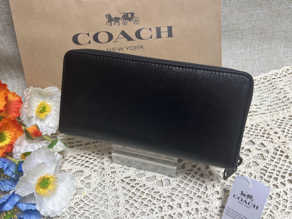 コーチ COACH 長財布 財布 アコーディオン ウォレット スポーツ カーフ レザー サドル クリスマス プレゼント メンズ F75209 A156 _画像3