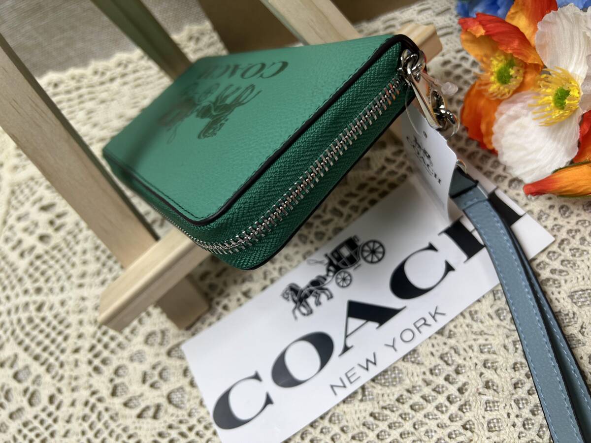 コーチ COACH 長財布 財布 ホースアンドキャリッジ リストレット付 馬車 アコーディオン ラウンドファスナー プレゼント 贈り物 ギフトC225_画像7