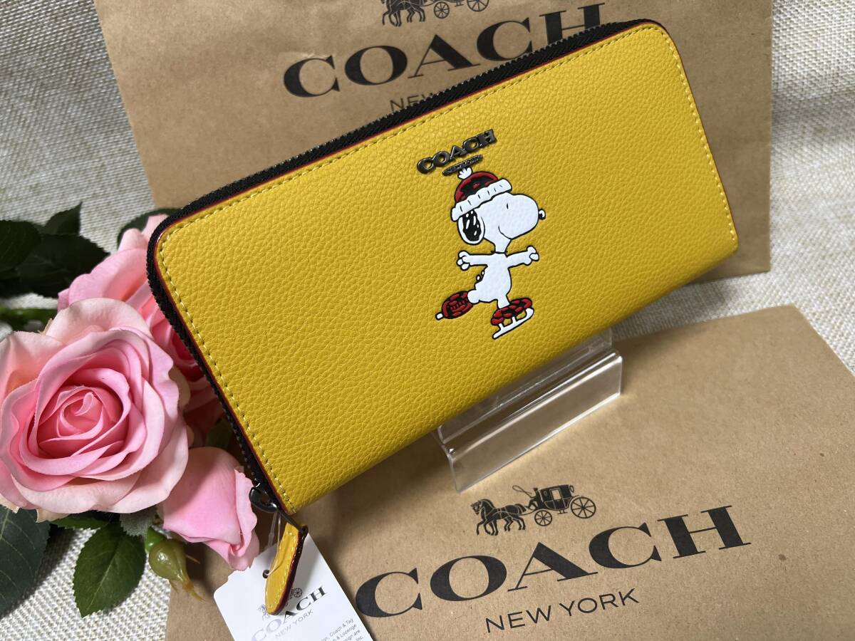 コーチ COACH 長財布 財布 アコーディオン ウォレット スヌーピー モチーフ フラックス マルチ COACH X PEANUTS コラボ ギフト CE715 A09の画像2