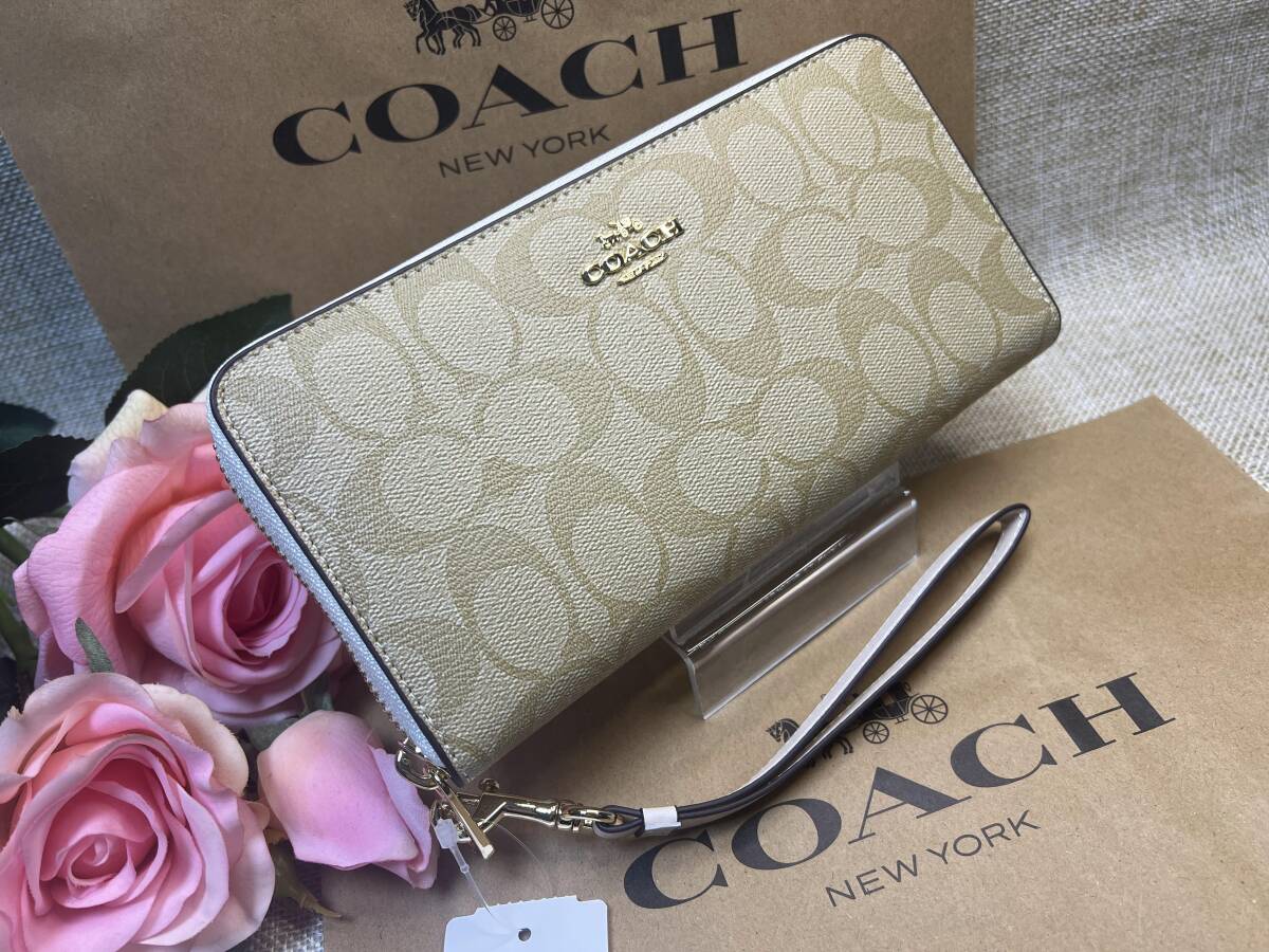 コーチ COACH 長財布 財布 シグネチャー ラウンドファスナー ロング ジップ アラウンド ウォレット レディース プレゼント C4452 B172