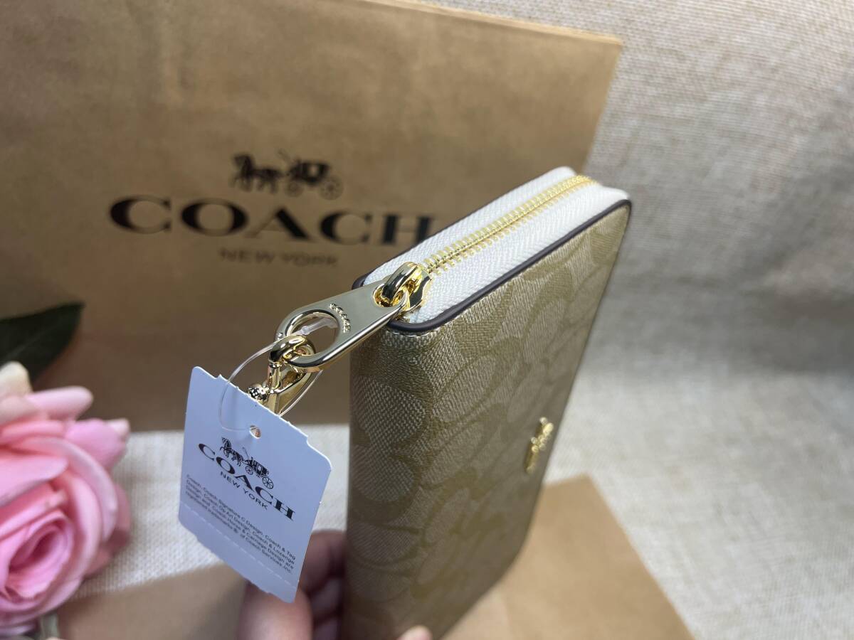 コーチ COACH 長財布 財布 シグネチャー ラウンドファスナー ロング ジップ アラウンド ウォレット レディース プレゼント C4452 B172_画像7